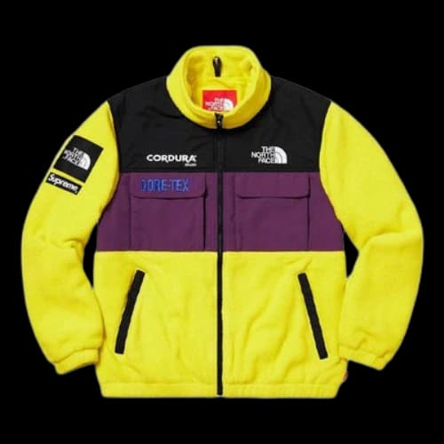 Supreme FW18 x The North Face Expedition Fleece Jacket Sulphur