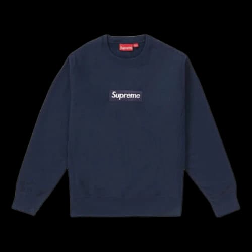 Supreme FW18 Box Logo Crewneck Sweater 'Navy'