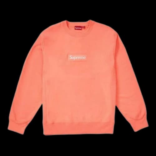 Supreme FW18 Box Logo Crewneck Fluorescent Sweater 'Pink'
