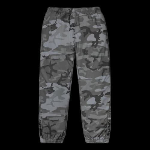 Supreme FW18 Reflective Camo Warm Up Pant Snow Camo