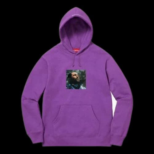 Supreme FW18 Marvin Gaye Hooded Sweatshirt Violet