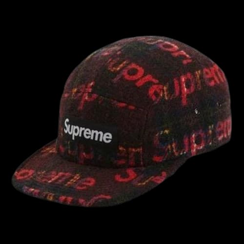 Supreme FW18 Harris Tweed Camp Cap 'Red'