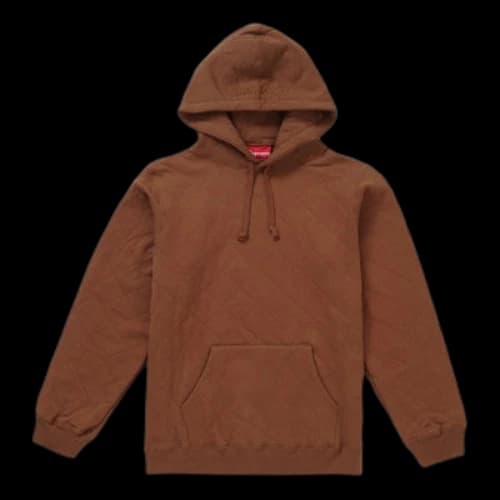 Supreme FW18 Quilted Hooded Sweatshirt Brown