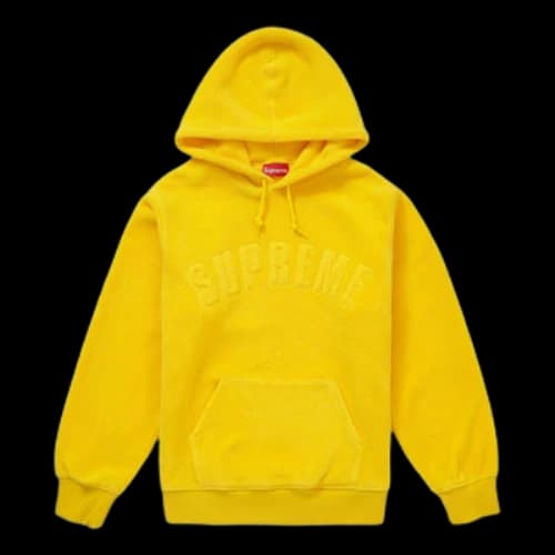 Supreme FW18 Polartec Hooded Sweatshirt Yellow