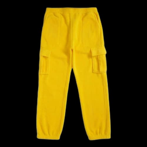 Supreme FW18 Polartec Cargo Pant Yellow polar fleece Long Pants