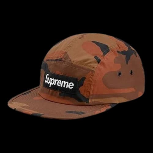 Supreme FW18 Reflective Camo Camp Cap 'Orange'