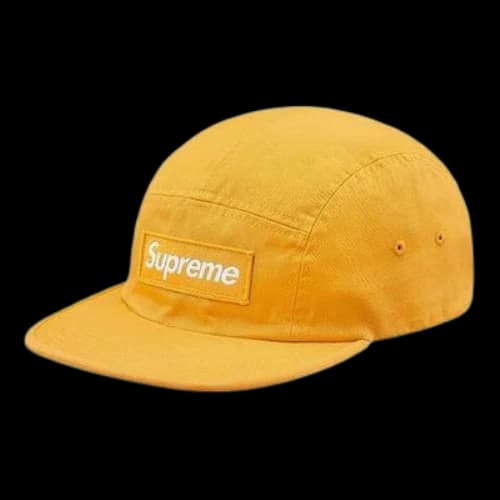 Supreme FW18 Washed Chino Twill Camp Cap 'Pale Yellow'