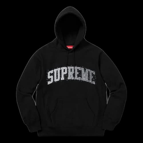 Supreme FW18 Water Arc Hooded Sweatshirt Black