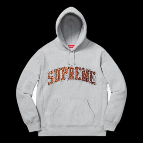Supreme FW18 Water Arc Hooded Sweatshirt Heather 'Grey'