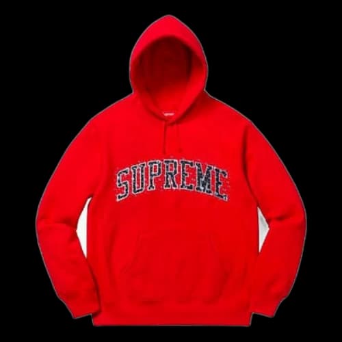 Supreme FW18 Water Arc Hooded Sweatshirt Red Logo