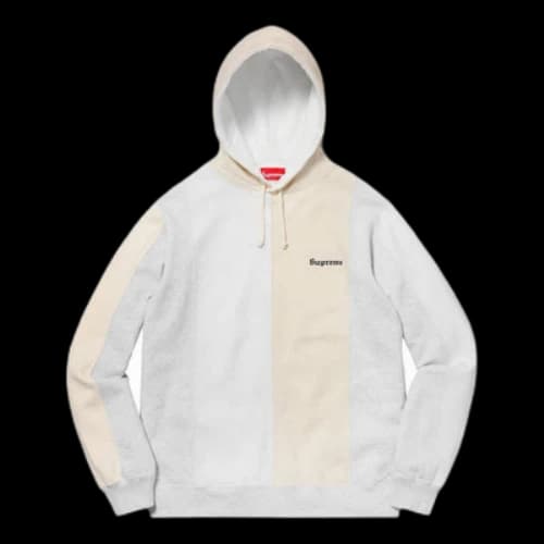 Supreme FW18 Tricolor Hooded Sweatshirt Ash Grey