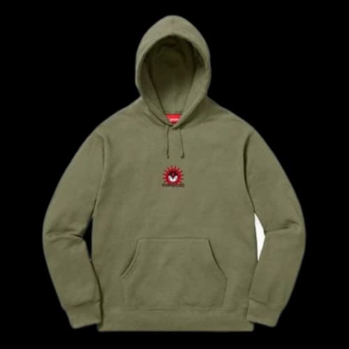 Supreme FW18 Vampire Hooded Sweatshirt Light Olive