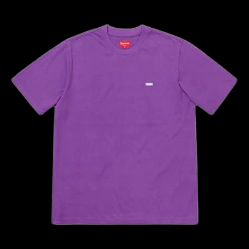 Supreme FW18 Reflective Small Box Violet Tee