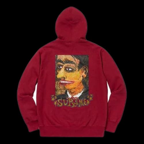 Supreme FW18 Portrait Hooded Sweatshirt Cardinal