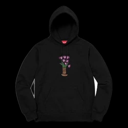 Supreme Flowers Hooded Sweatshirt 'Black'