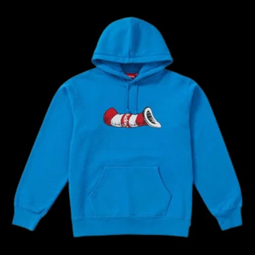 Supreme FW18 Cat in the Hat Hooded Sweatshirt Bright Royal