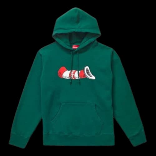 Supreme FW18 Cat in the Hat Hooded Sweatshirt Dark Green