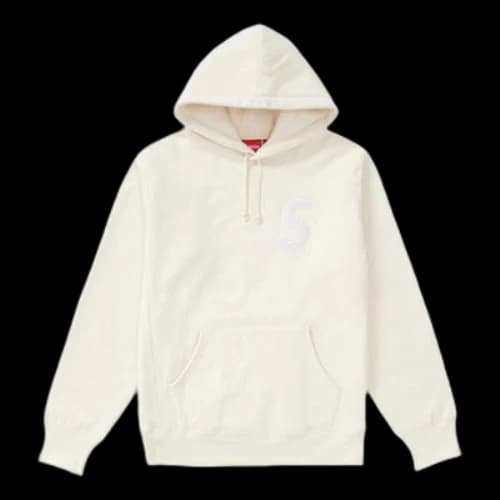 Supreme FW18 S Logo Hooded Sweatshirt Natural Logo