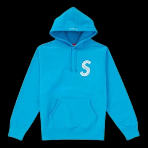 Supreme FW18 S Logo Hooded Sweatshirt Bright Royal logo