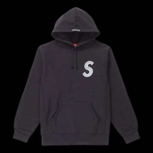 Supreme FW18 S Logo Hooded Sweatshirt Black Logo