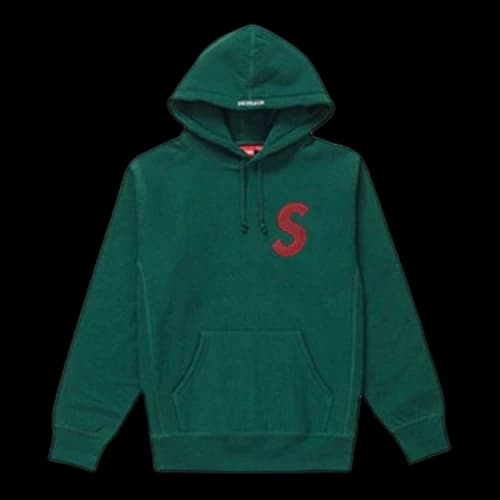 Supreme FW18 S Logo Hooded Sweatshirt Dark Green Logo