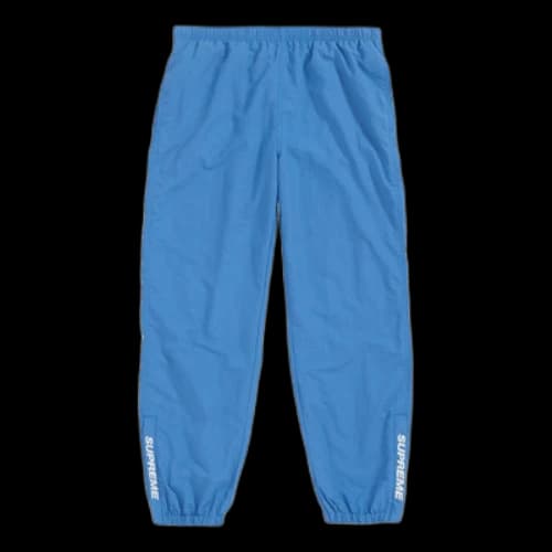 Supreme FW18 Warm Up Pant Light Blue Zipper Small Pants