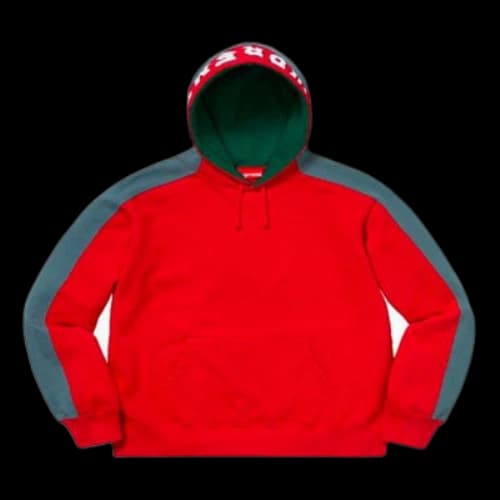 Supreme FW18 Paneled Hooded Sweatshirt Red Unisex