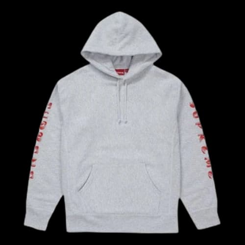 Supreme FW18 Gradient Sleeve Hooded Sweatshirt Ash 'Grey'