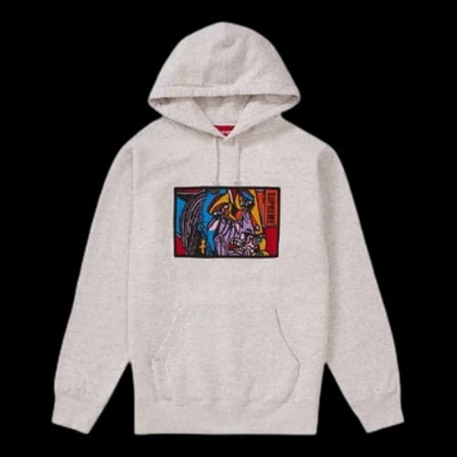 Supreme FW18 Chainstitch Hooded Sweatshirt Ash Grey