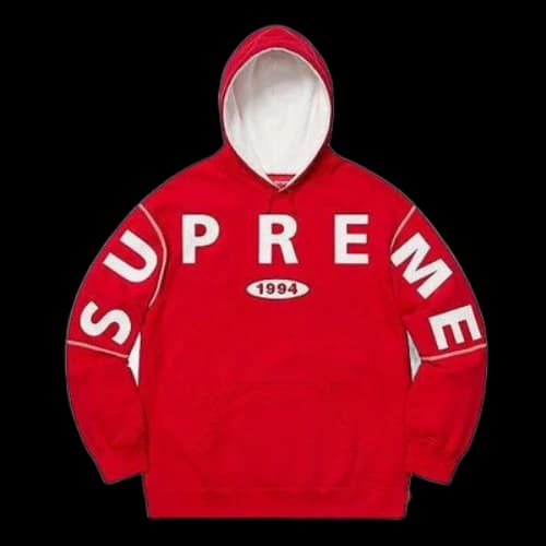 Supreme FW19 Week 1 Spread Logo Hooded Sweatshirt 'Red'