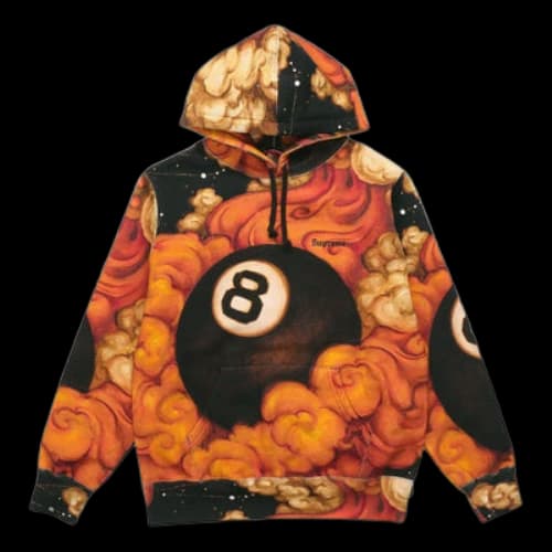 Supreme FW19 Week 1 Martin Wong 8-Ball Hooded Sweatshirt