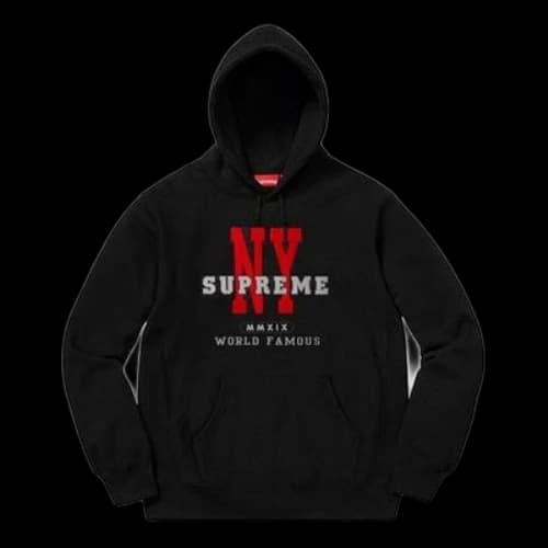 Supreme FW19 Week 13 NY Hooded Sweatshirt 'Black'