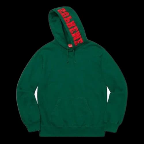 Supreme FW19 Week 14 Mirrored Logo Hooded Sweatshirt