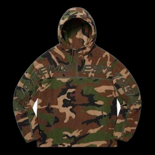 Supreme FW19 Week 15 Polartec Half Zip Hooded Sweatshirt 'Green'