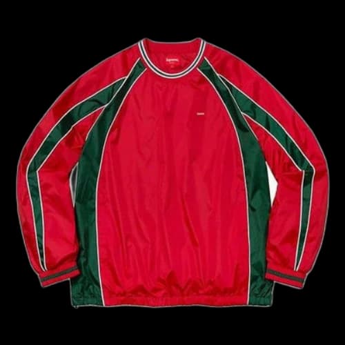Supreme FW19 Week 16 Piping Warm Up Pullover Sweater 'Red'