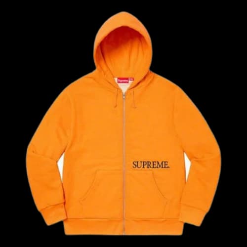Supreme FW19 Week 17 Thermal Zip Up Hooded Sweatshirt