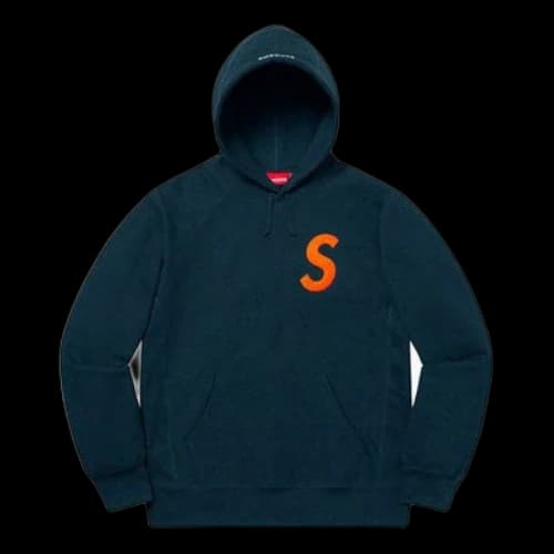 Supreme FW19 Week 2 S Logo Hooded Sweatshirt Logo Printing Unisex Navy Blue