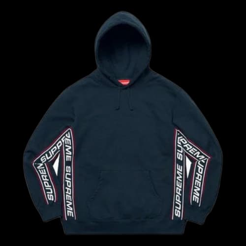 Supreme FW19 Week 3 Text Rib Hooded Sweatshirt