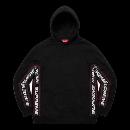 Supreme FW19 Week 3 Text Rib Hooded Sweatshirt