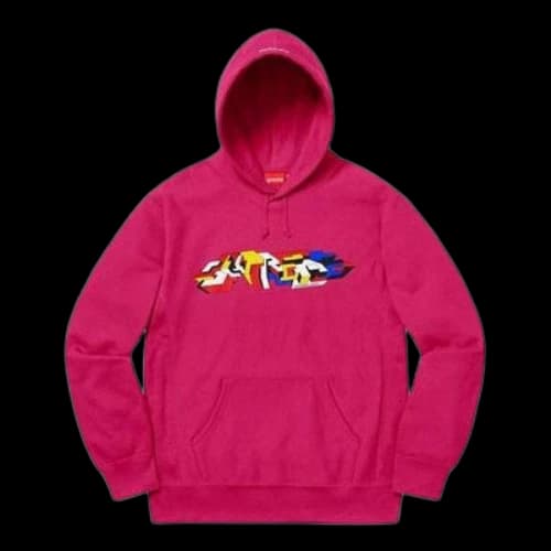 Supreme Delta Logo Hooded Sweatshirt 'Fuchsia'