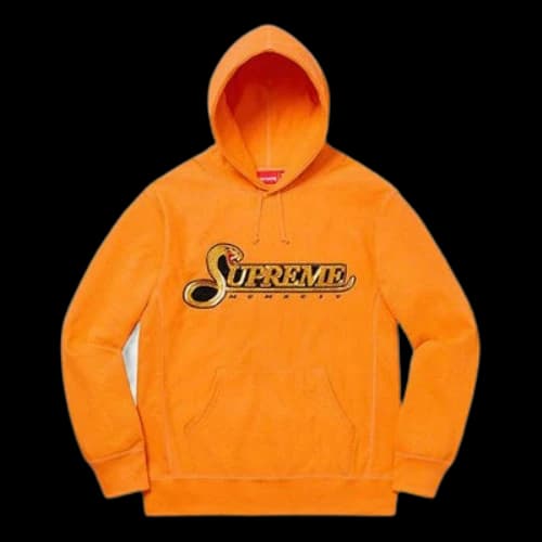Supreme FW19 Week 8 Sequin Viper Hooded Sweatshirt