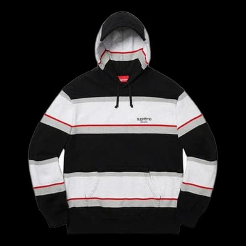 Supreme FW19 Week 8 Stripe Hooded Sweatshirt