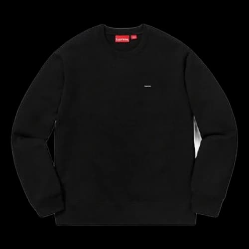 Supreme FW19 Week 8 Small Box Crewneck Chest Small Label Round Neck Unisex Black