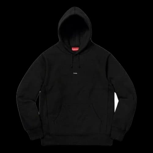 Supreme Micro Logo Hooded Sweatshirt 'Black'