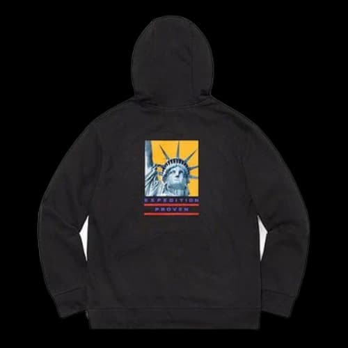 Supreme FW19 Week 10 x The North Face Statue of Liberty Hooded Sweatshirt Black