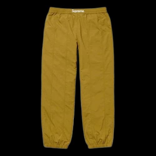 Supreme FW19 Week 11 Paneled Warm Up Pant Gold