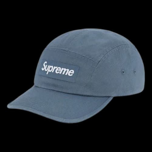 Supreme Washed Chino Twill Camp Cap 'Teal White'