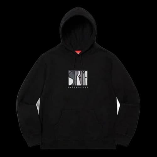 Supreme Enterprises Hooded Sweatshirt 'Black White'