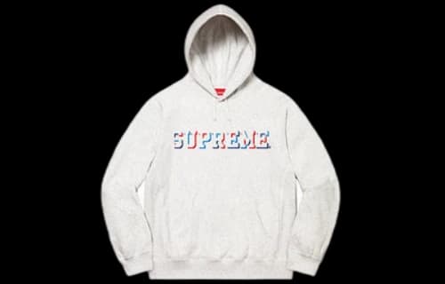Supreme Drop Shadow Hooded Sweatshirt 'White'