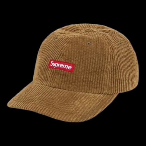 Supreme Ripple Corduroy Small Box 6-Panel 'Brown Red White'